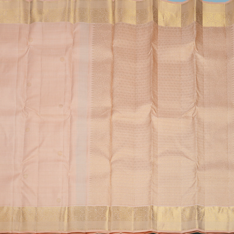 Hayagrivas Handloom Peach Orange Kanjivaram Silk Saree KBF682G6-4
