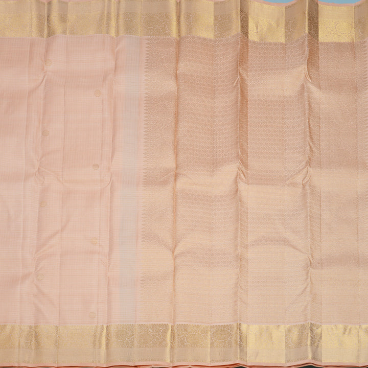 Hayagrivas Handloom Peach Orange Kanjivaram Silk Saree KBF682G6-4
