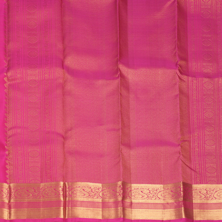 Hayagrivas Handloom Rani Pink Kanjivaram Silk Saree KBF682G6-6