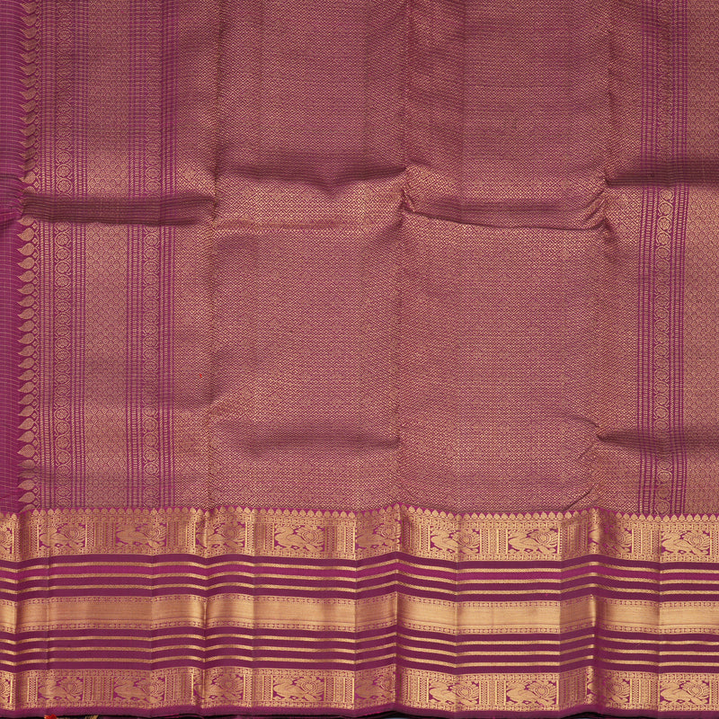Hayagrivas Handloom Purple Kanjivaram Silk Saree KBF682G8-2