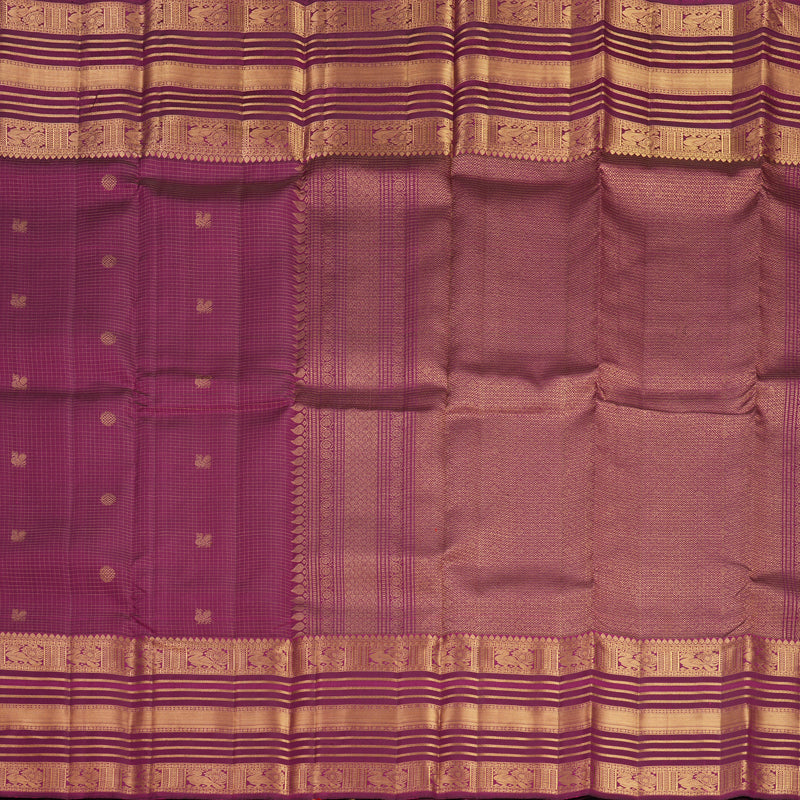 Hayagrivas Handloom Purple Kanjivaram Silk Saree KBF682G8-2