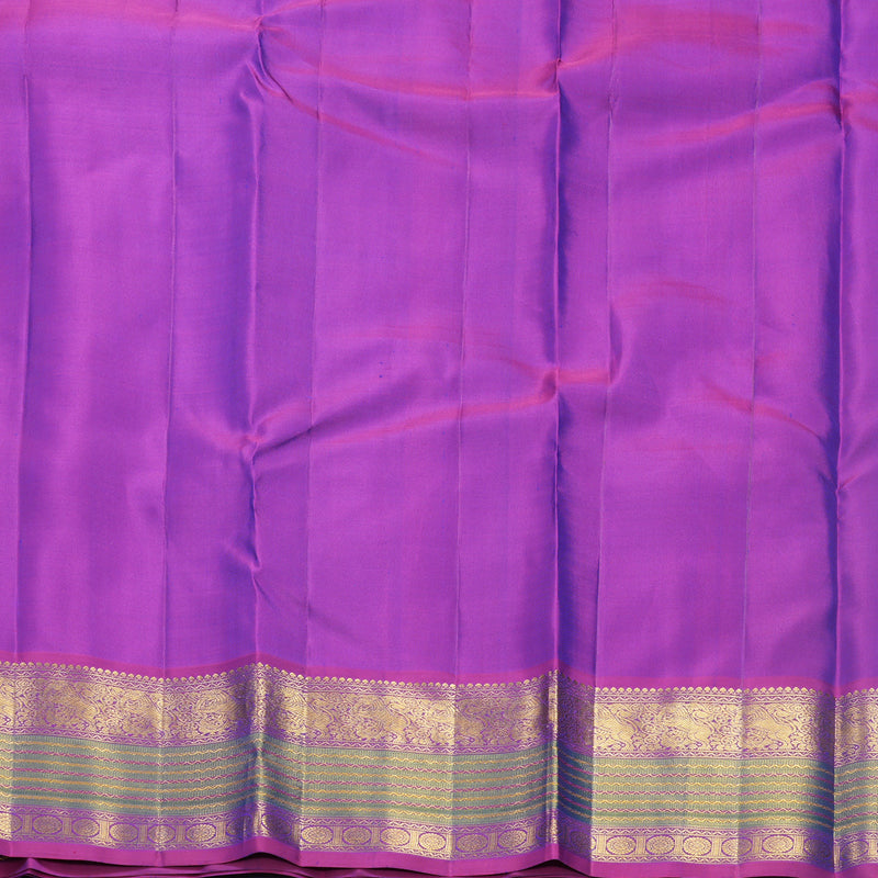 Hayagrivas Handloom Mayilkazhuthu Kanjivaram Silk Saree with Purple Border KBF683G1-1