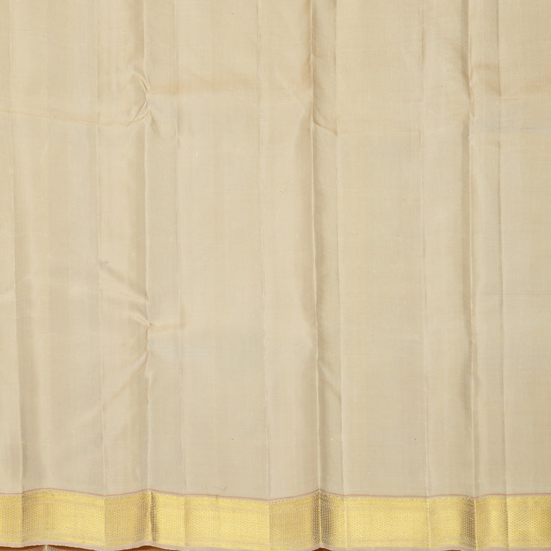 Hayagrivas Handloom Deep Nagapazham Kanjivaram Silk Saree with Cream Border KBF683G2-1