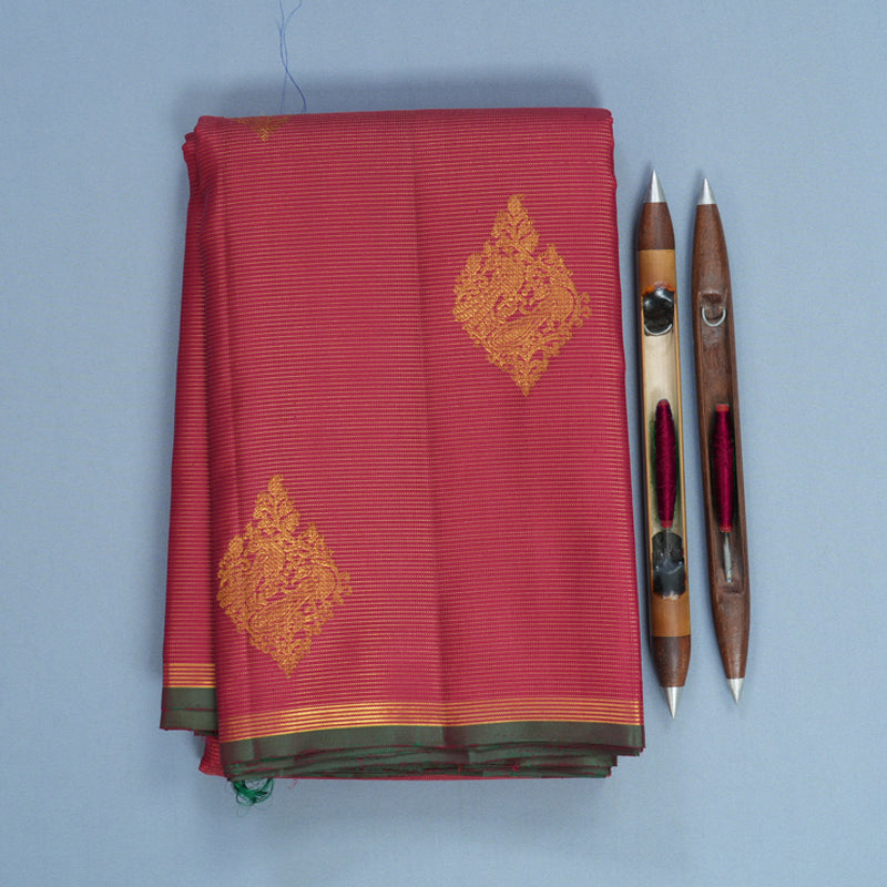 Hayagrivas Handloom Maroon Kanjivaram Silk Saree KBF683G8-1
