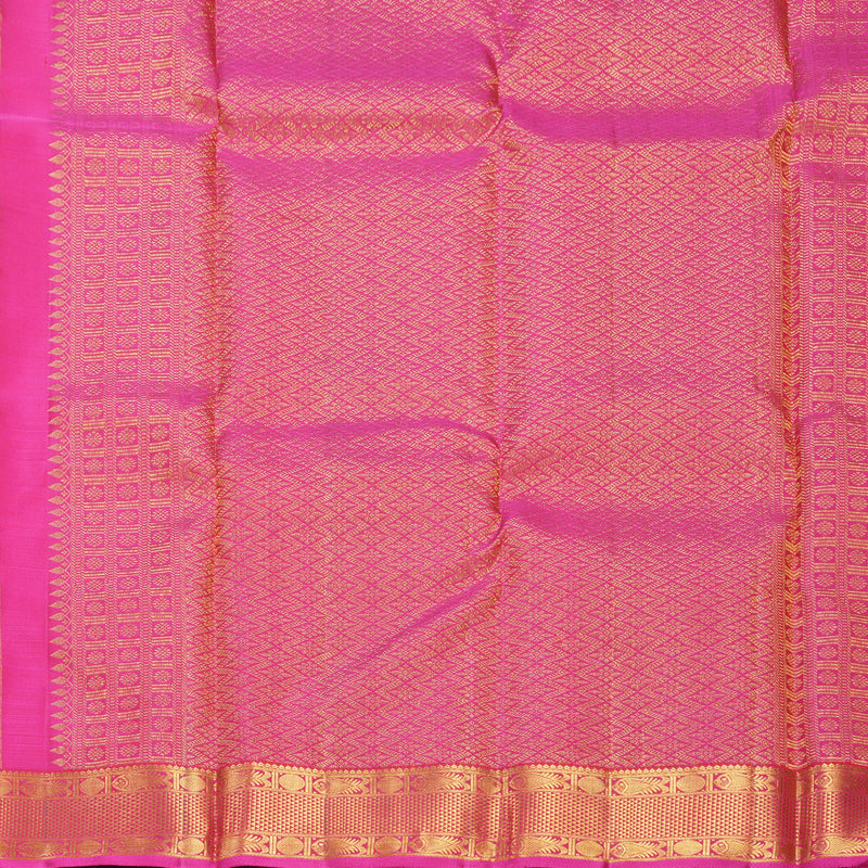 Hayagrivas Handloom Rani Pink Kanjivaram Silk Saree KBF687G1-1