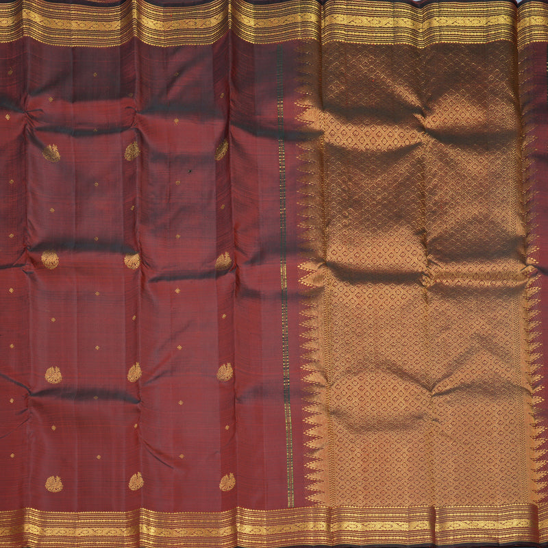 Hayagrivas Handloom Araku Maroon Kanjivaram Silk Saree KBF687G1-2