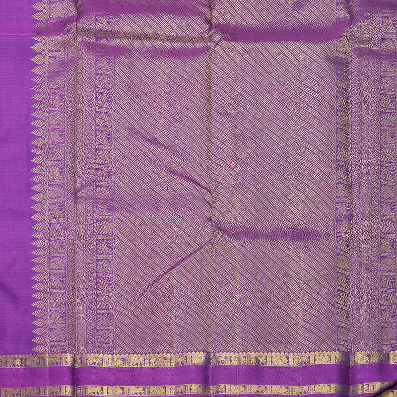 Hayagrivas Handloom Purple Kanjivaram Silk Saree KBF687G1-4
