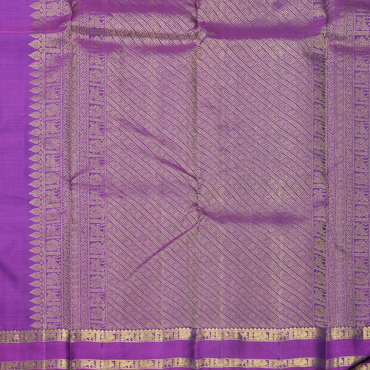Hayagrivas Handloom Purple Kanjivaram Silk Saree KBF687G1-4