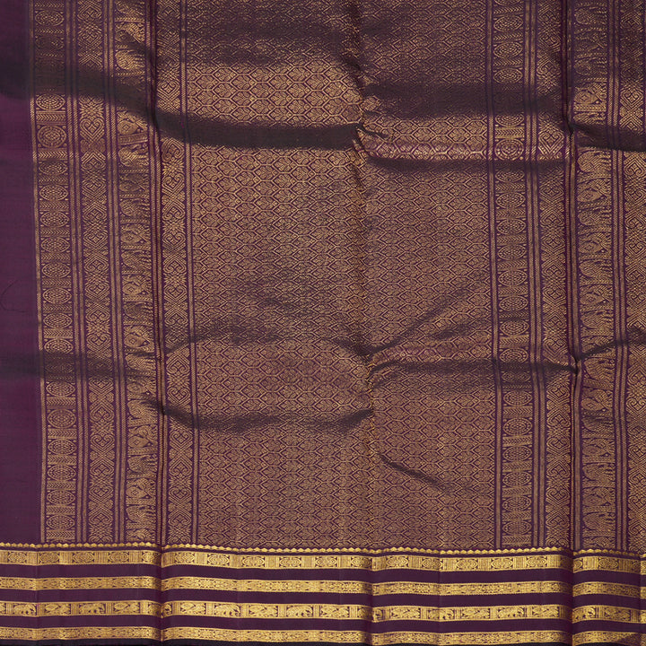 Hayagrivas Handloom Purple Kanjivaram Silk Saree KBF687G1-5