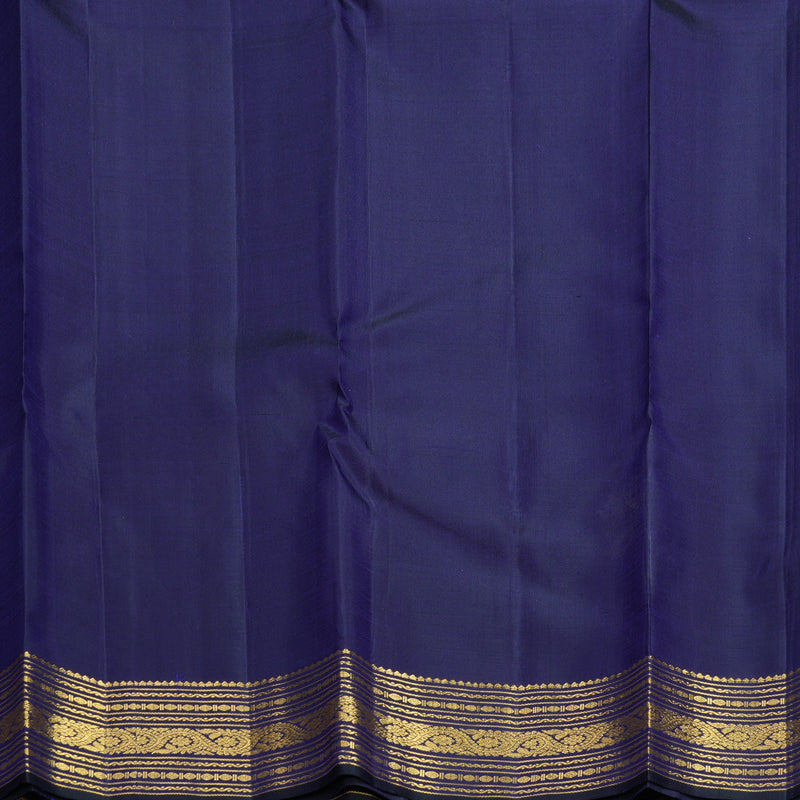 Hayagrivas Handloom Navy Blue Kanjivaram Silk Saree KBF687G1-6