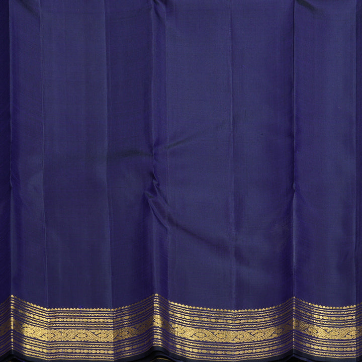 Hayagrivas Handloom Navy Blue Kanjivaram Silk Saree KBF687G1-6