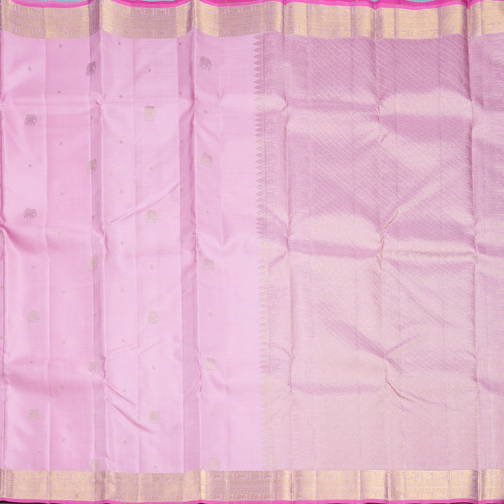 Hayagrivas Handloom Baby Pink Kanjivaram Silk Saree KBF687G1-8