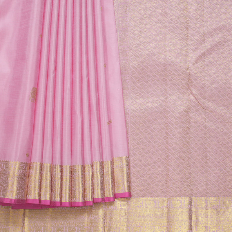Hayagrivas Handloom Baby Pink Kanjivaram Silk Saree KBF687G1-8