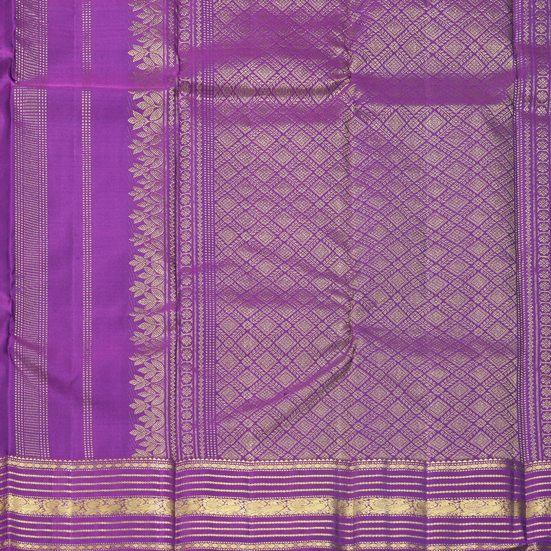 Hayagrivas Handloom Purple Kanjivaram Silk Saree KBF687G2-10