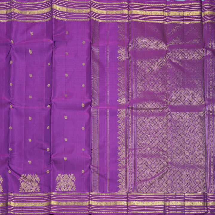 Hayagrivas Handloom Purple Kanjivaram Silk Saree KBF687G2-10