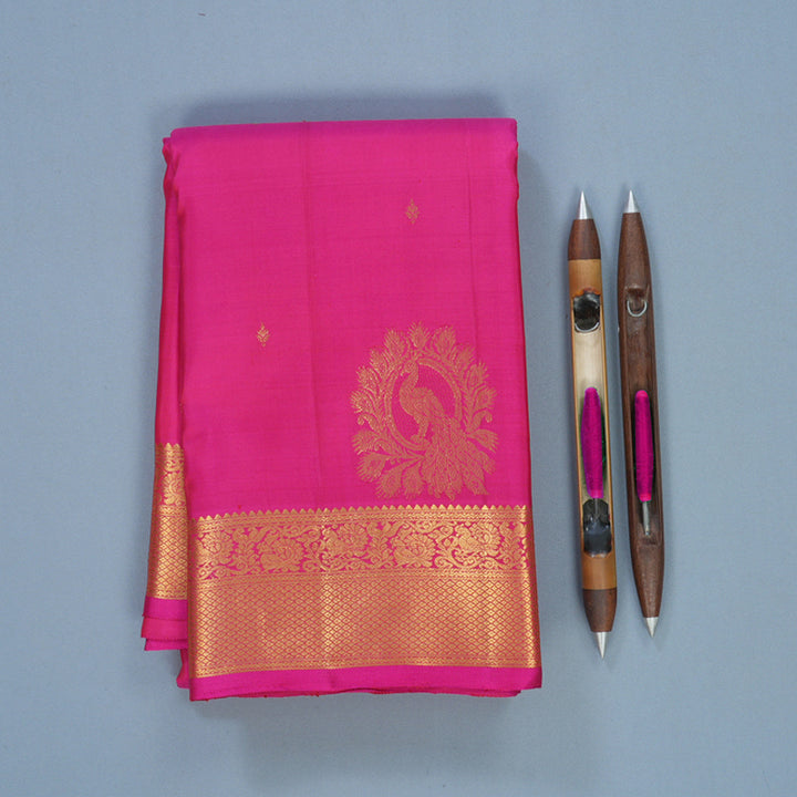 Hayagrivas Handloom Pink Kanjivaram Silk Saree KBF687G2-4