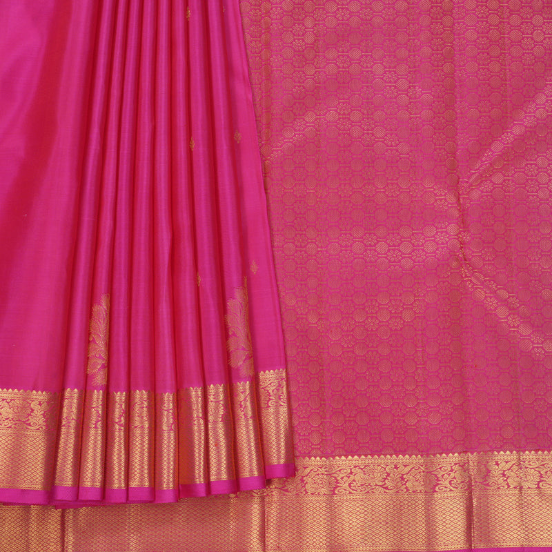 Hayagrivas Handloom Pink Kanjivaram Silk Saree KBF687G2-4