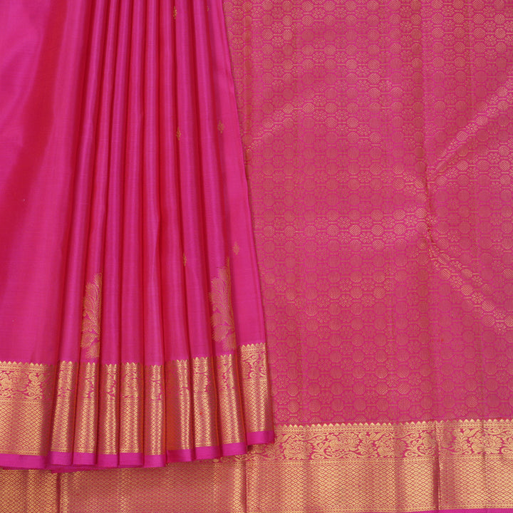 Hayagrivas Handloom Pink Kanjivaram Silk Saree KBF687G2-4