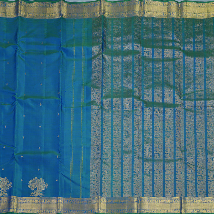 Hayagrivas Handloom Mayilkazhuthu Kanjivaram Silk Saree KBF687G2-5