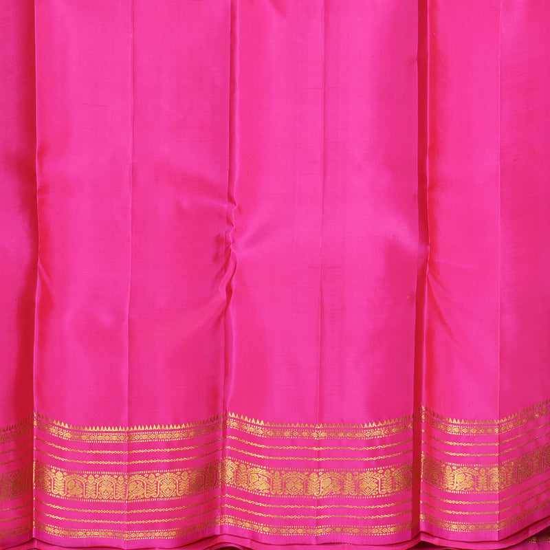 Hayagrivas Handloom Rani Pink Kanjivaram Silk Saree KBF687G2-6