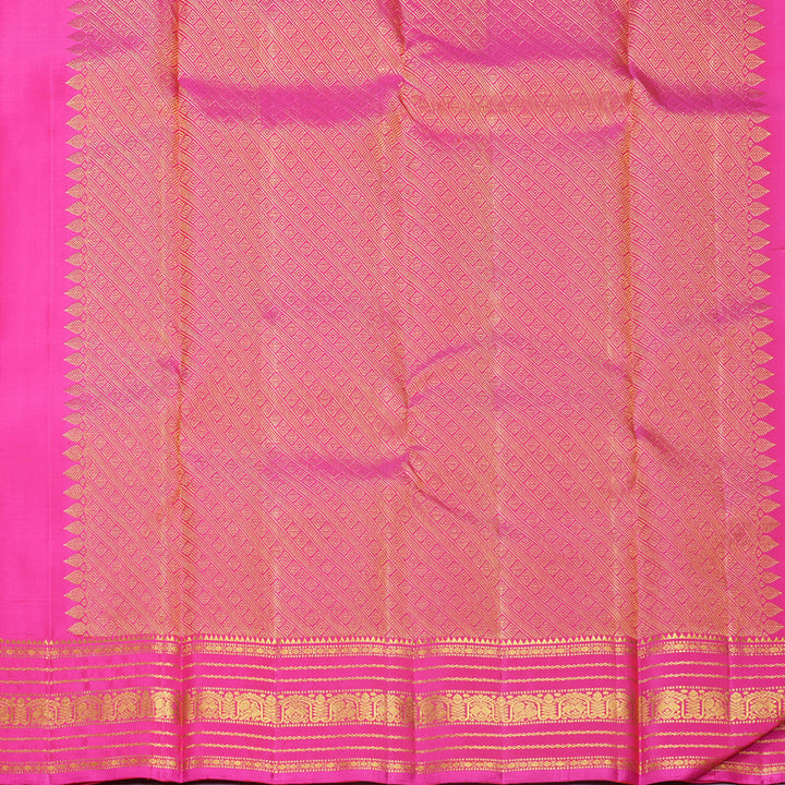 Hayagrivas Handloom Rani Pink Kanjivaram Silk Saree KBF687G2-6