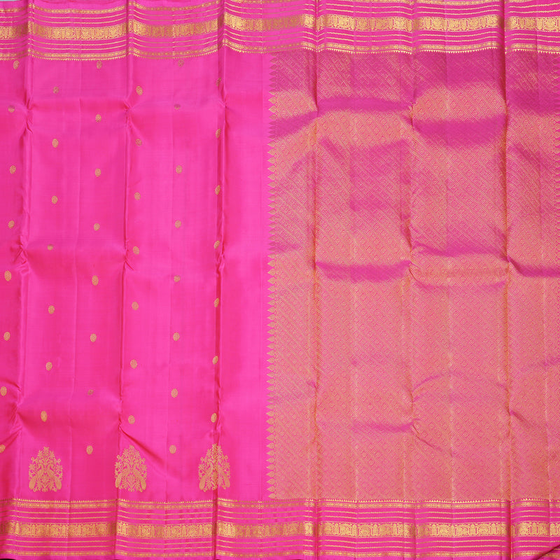 Hayagrivas Handloom Rani Pink Kanjivaram Silk Saree KBF687G2-6