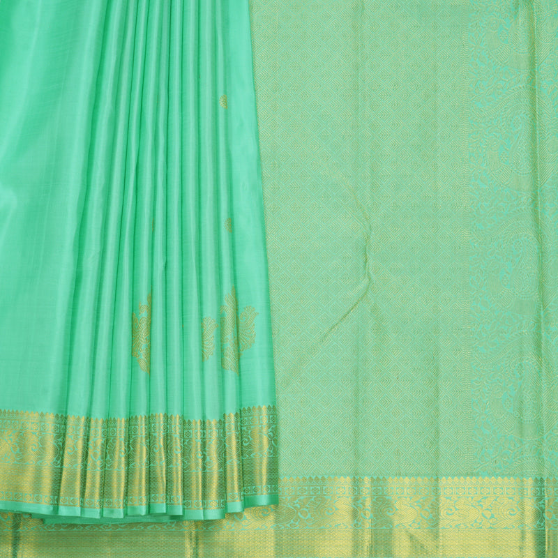 Hayagrivas Handloom Pastel Green Kanjivaram Silk Saree KBF687G2-7
