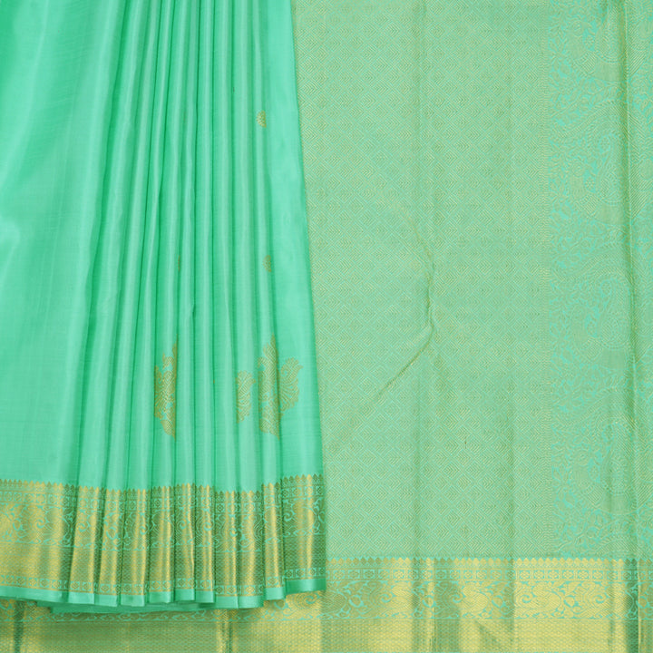 Hayagrivas Handloom Pastel Green Kanjivaram Silk Saree KBF687G2-7