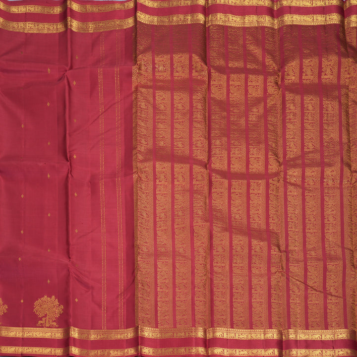 Hayagrivas Handloom Maroon Kanjivaram Silk Saree KBF687G2-8