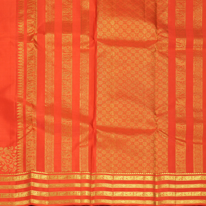 Hayagrivas Handloom Red Kanjivaram Silk Saree KBF687G3-1