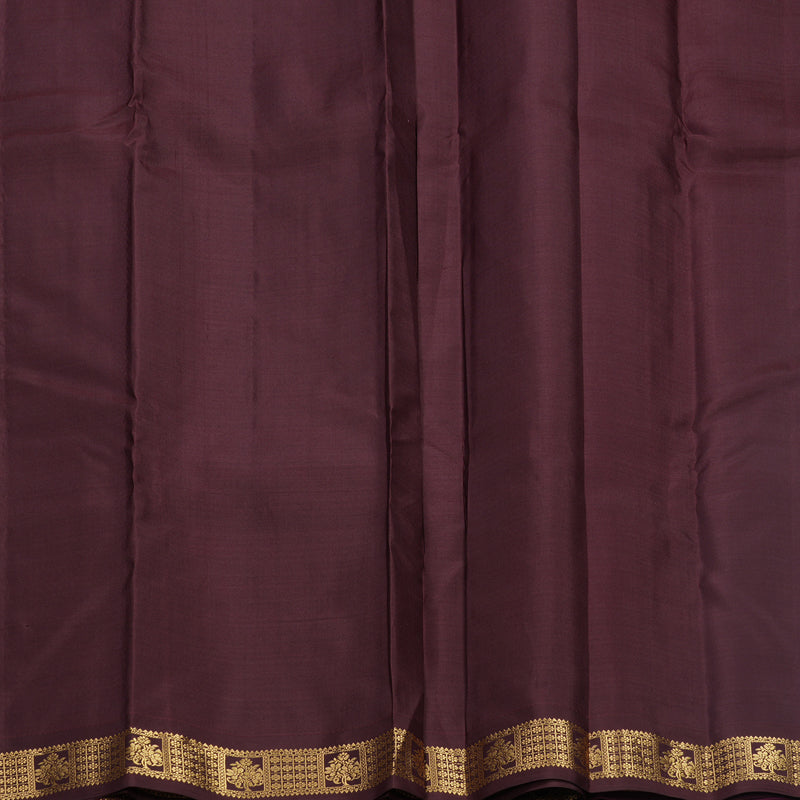 Hayagrivas Handloom Dark Pink Kanjivaram Silk Saree with Purple Border KBF688G1-13