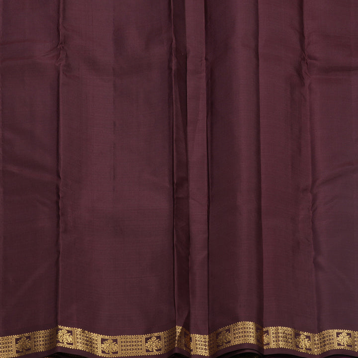 Hayagrivas Handloom Dark Pink Kanjivaram Silk Saree with Purple Border KBF688G1-13