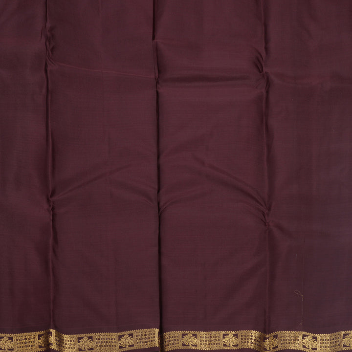 Hayagrivas Handloom Red Kanjivaram Silk Saree with Maroon Border KBF688G1-2