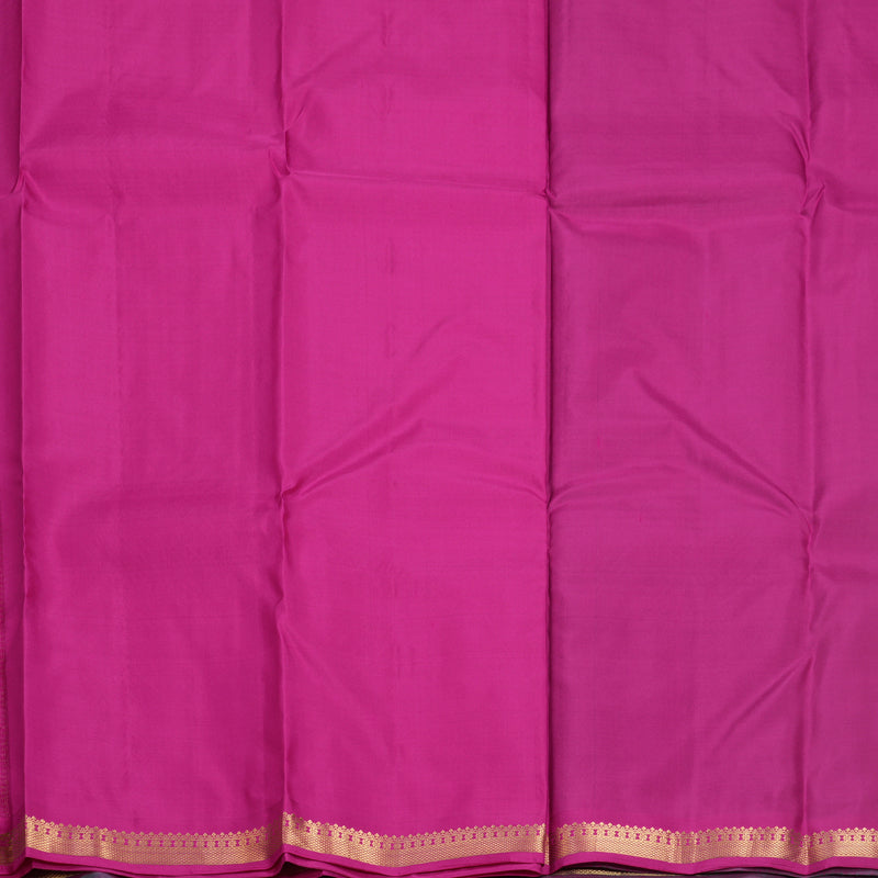 Hayagrivas Handloom Green Kanjivaram Silk Saree with Purple Border KBF688G1-3