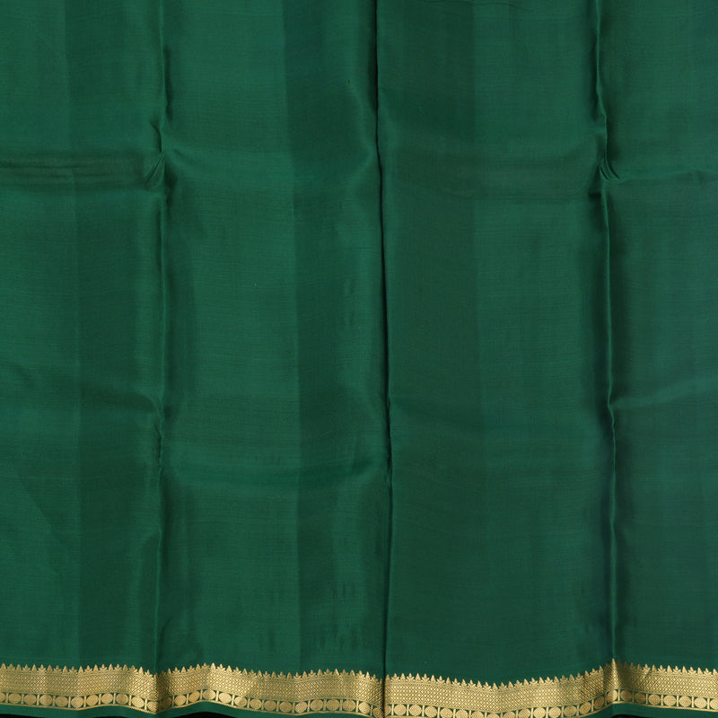 Hayagrivas Handloom Manthalir Kanjivaram Silk Saree with Bottle Green Border KBF688G1-9