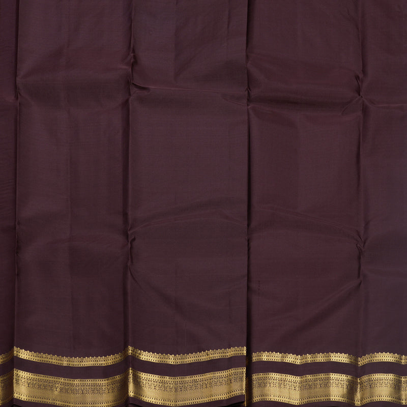 Hayagrivas Handloom Red Kanjivaram Silk Saree with Maroon Border KBF688G2-12