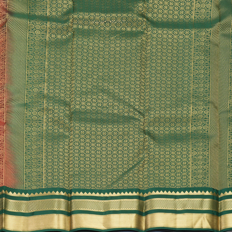 Hayagrivas Handloom Pink Kanjivaram Silk Saree with Manthalir Border KBF688G2-15