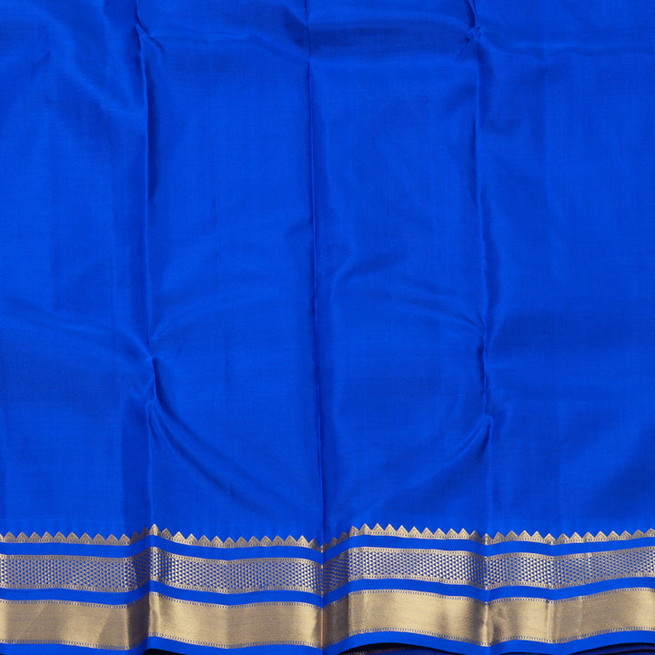 Hayagrivas Handloom Orangish-Pink Kanjivaram Silk Saree with Purple Border KBF688G2-17