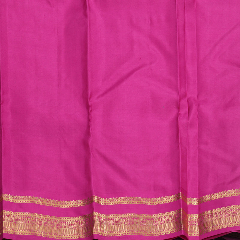 Hayagrivas Handloom Green Kanjivaram Silk Saree with Purple Border KBF688G2-28