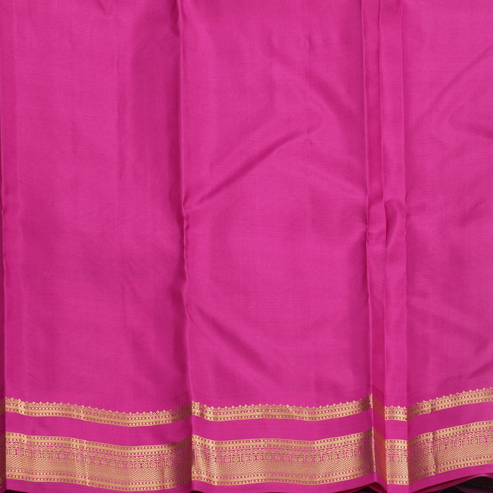 Hayagrivas Handloom Green Kanjivaram Silk Saree with Purple Border KBF688G2-28