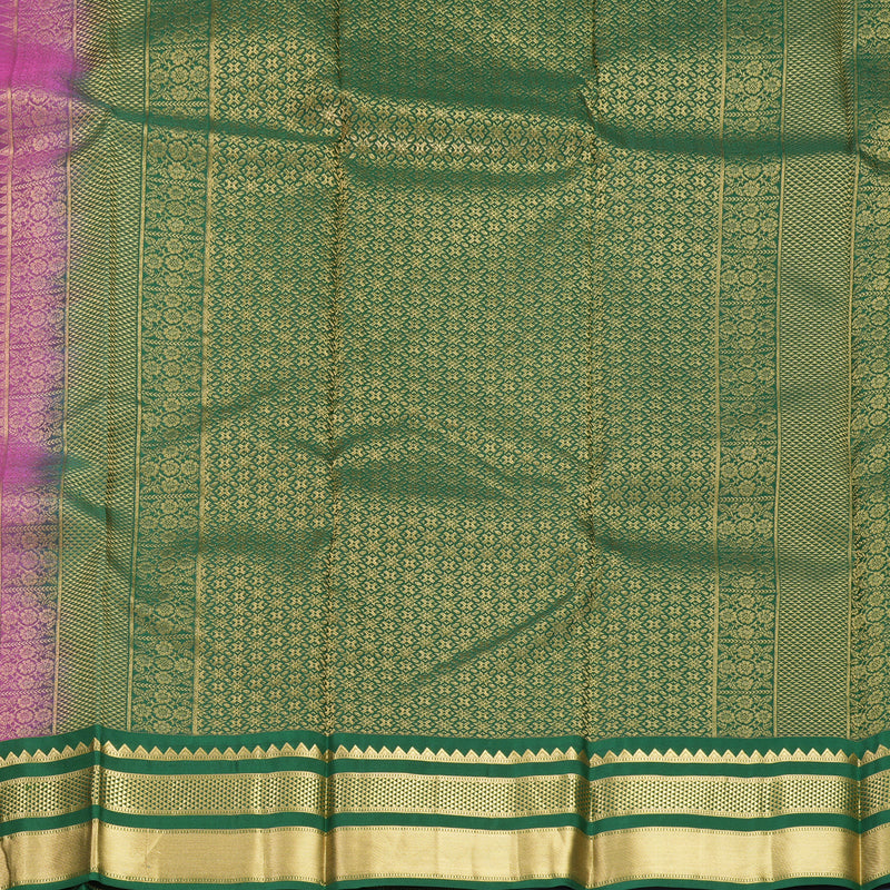 Hayagrivas Handloom Magenta-Pink Kanjivaram Silk Saree with Manthalir Border KBF688G2-30