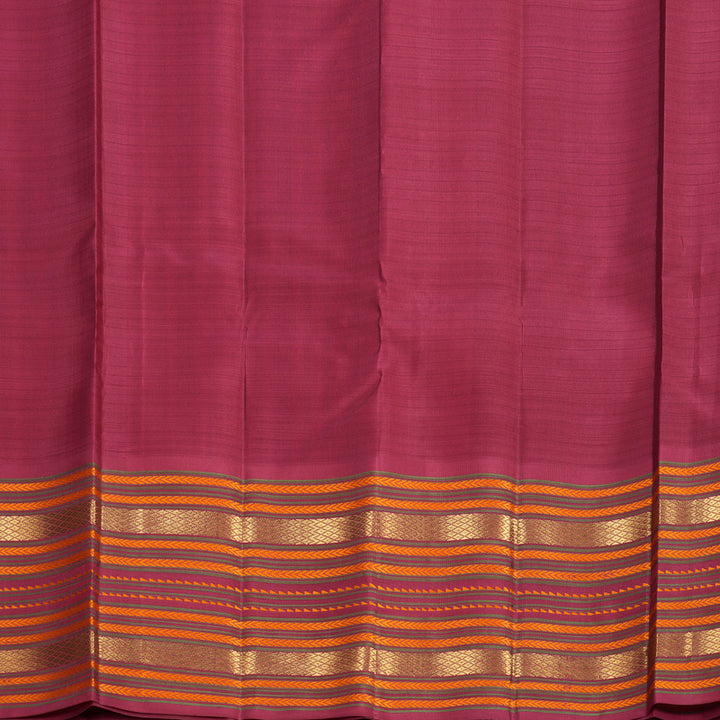 Hayagrivas Handloom Beige Kanjivaram Silk Saree with Maroon Border KBF689G11-1