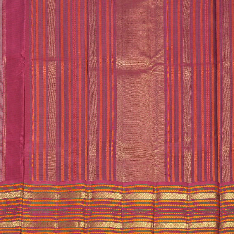 Hayagrivas Handloom Beige Kanjivaram Silk Saree with Maroon Border KBF689G11-1