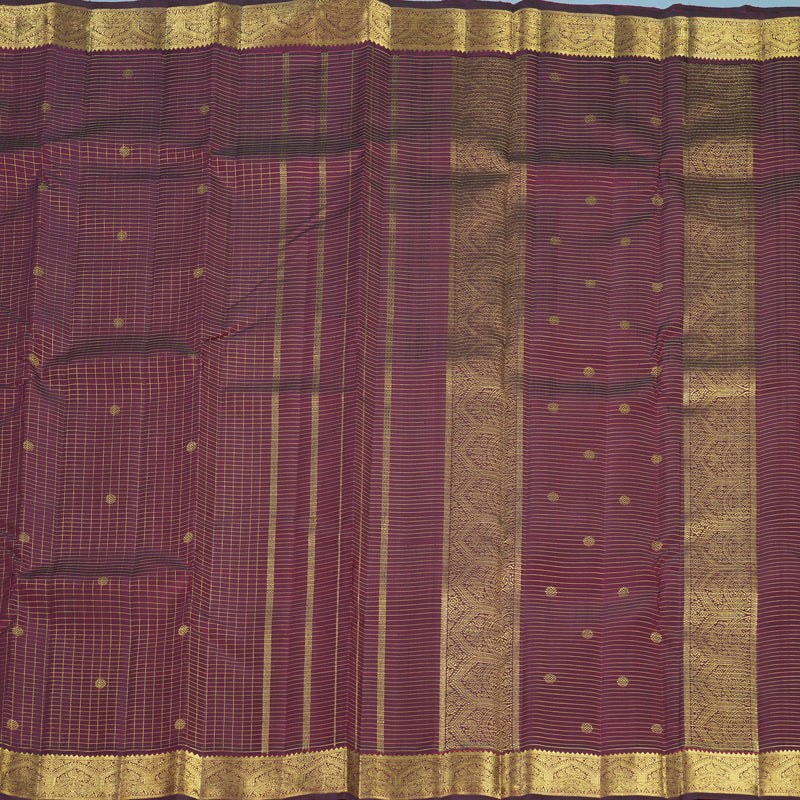 Hayagrivas Handloom Wine Maroon Kanjivaram Silk Saree KBF689G12-1