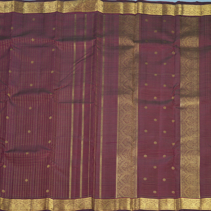 Hayagrivas Handloom Wine Maroon Kanjivaram Silk Saree KBF689G12-1