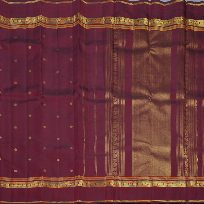 Hayagrivas Handloom Wine Maroon Kanjivaram Silk Saree KBF689G4-1