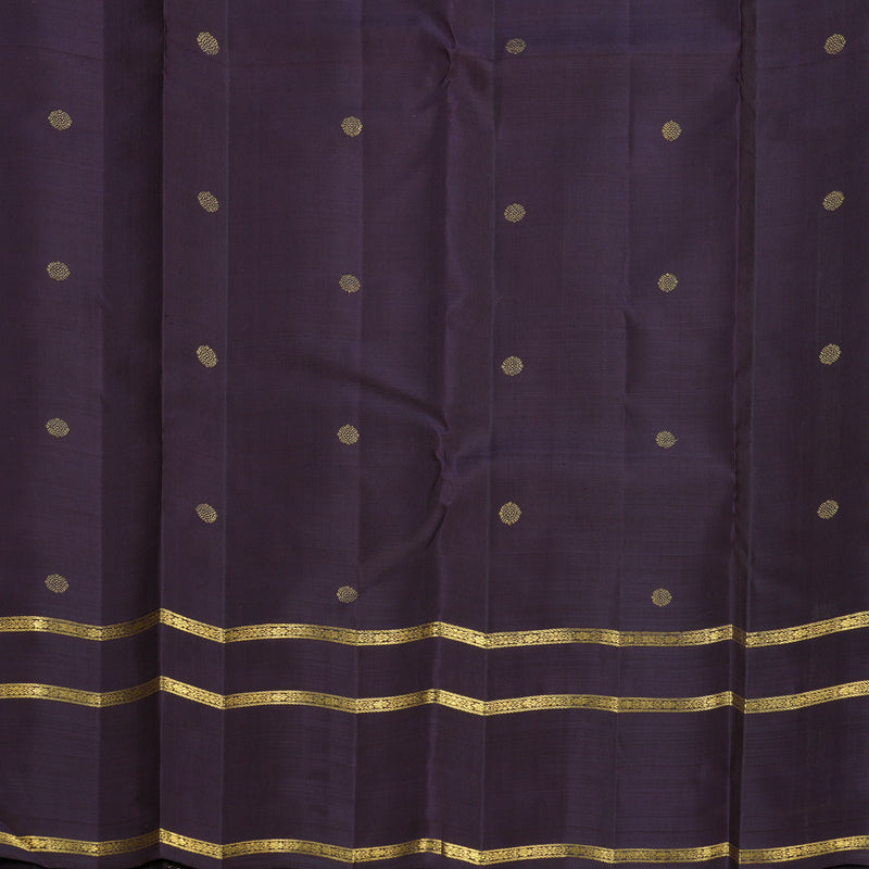 Hayagrivas Handloom Green &amp; Honey Stripes Kanjivaram Silk Saree KBF689G5-1