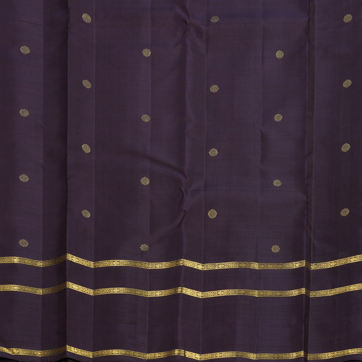 Hayagrivas Handloom Green &amp; Honey Stripes Kanjivaram Silk Saree KBF689G5-1