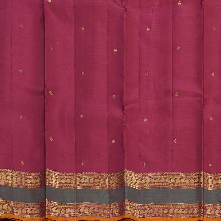 Hayagrivas Handloom Maroon Kanjivaram Silk Saree with Manthalir Border KBF689G8-1