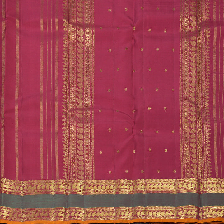 Hayagrivas Handloom Maroon Kanjivaram Silk Saree with Manthalir Border KBF689G8-1